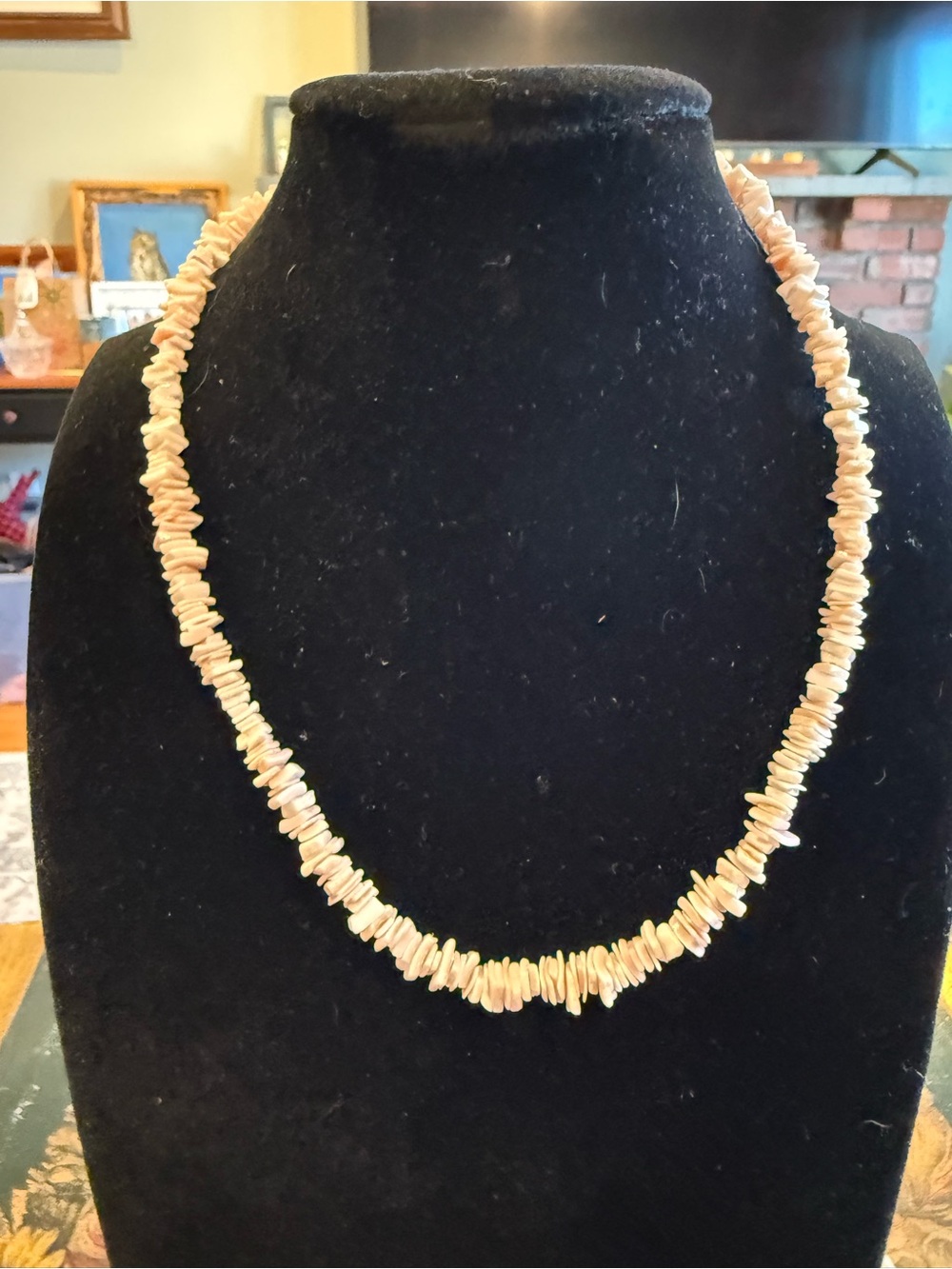 Natural Shell Chip Necklace - pinkish Beach-Inspired Women Jewelry